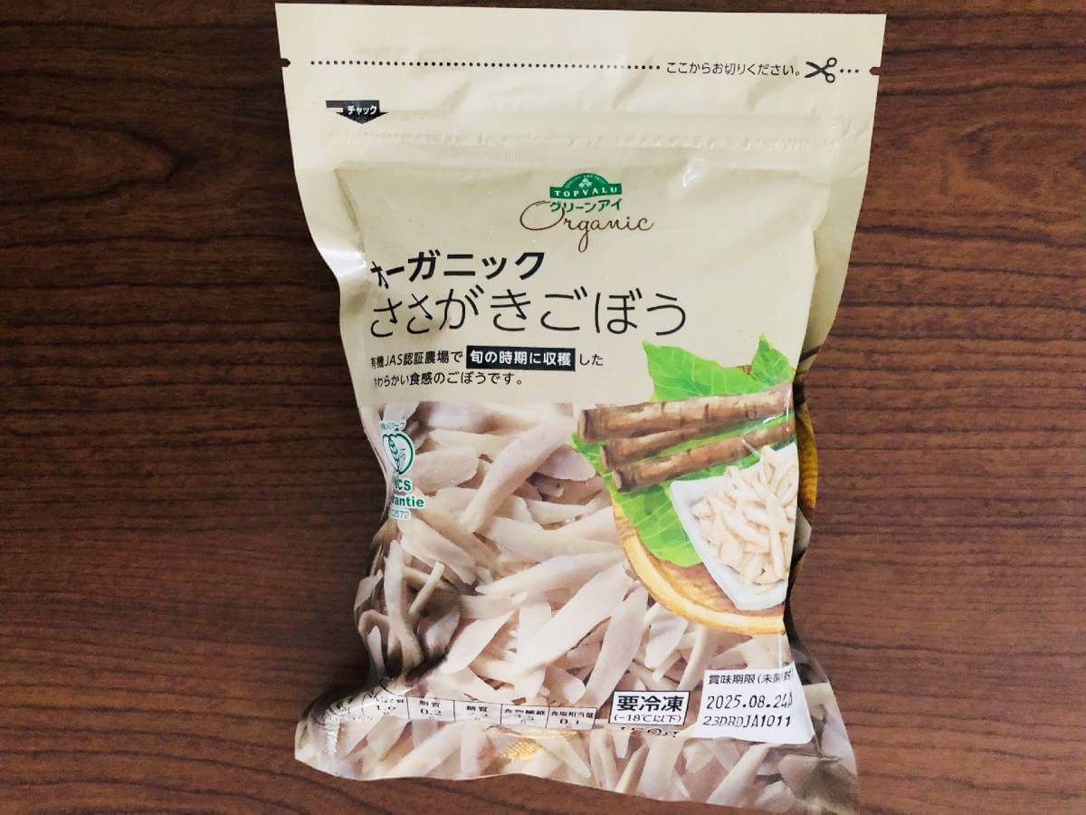 トップバリュ「カット野菜のごぼう」