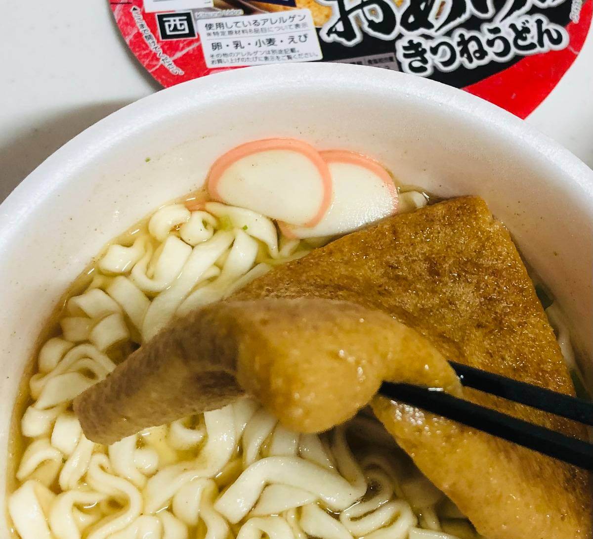 トップバリュきつねうどん「西」比較